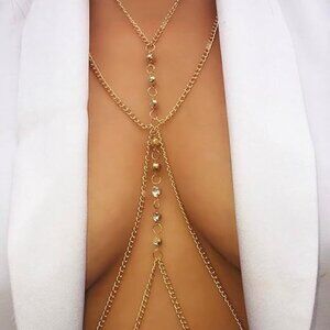 Gold sexy body chains